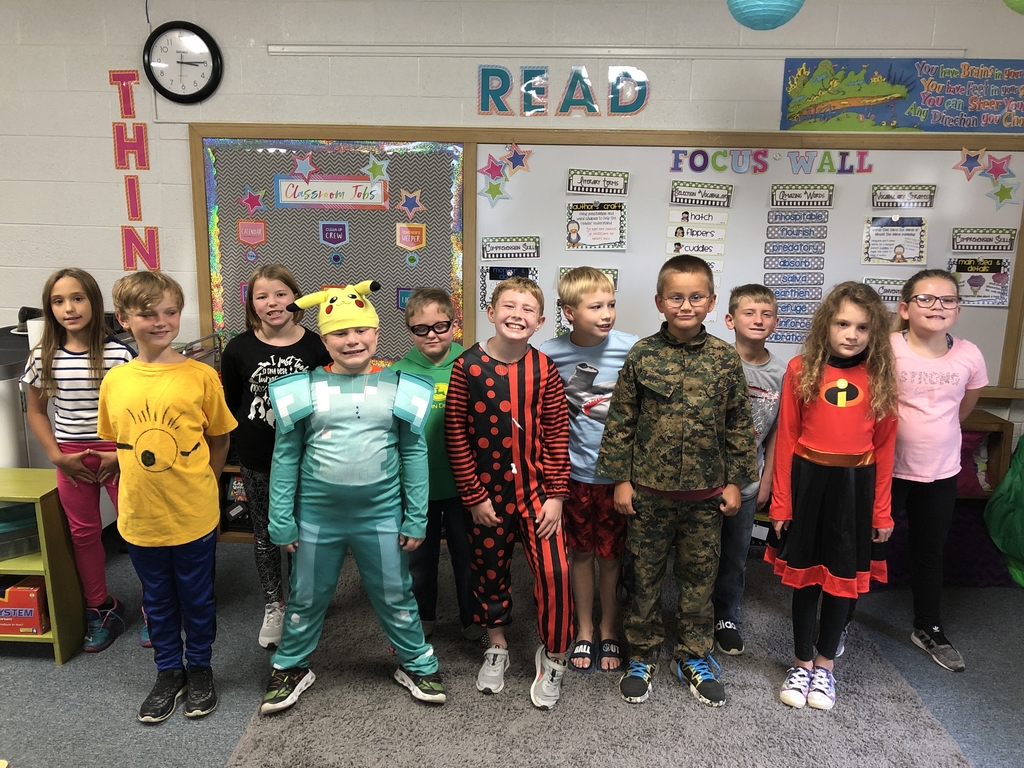 3rd graders dressed up for Movie Monday!